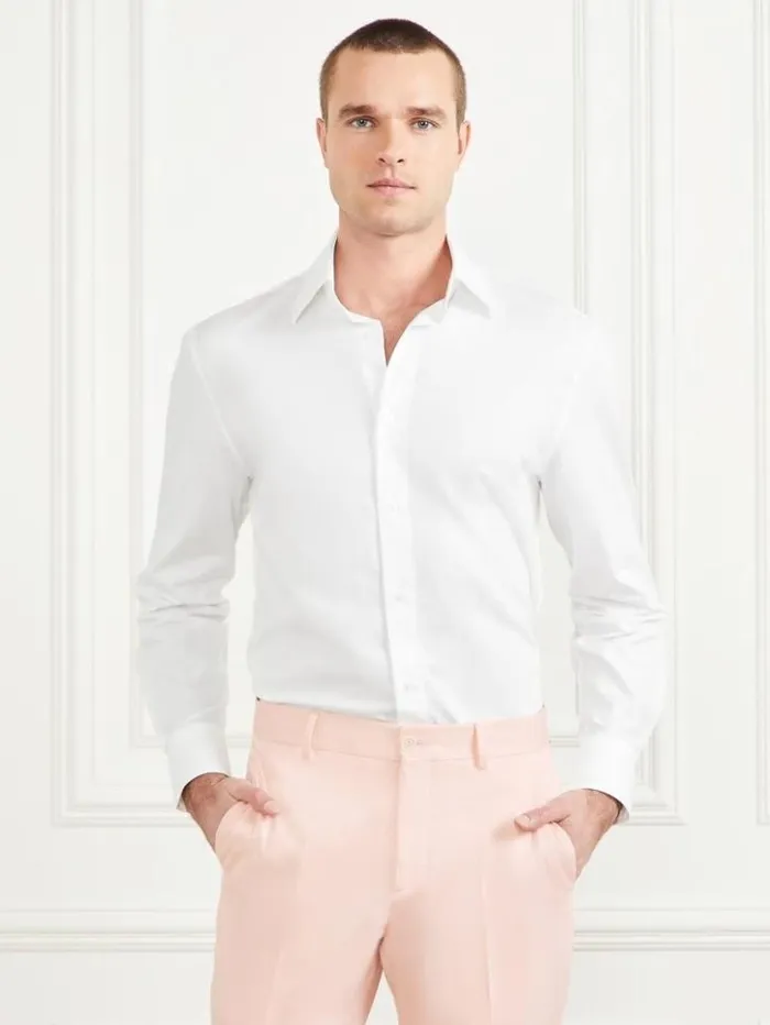 Men GUESS Shirts William Shirt Pure White