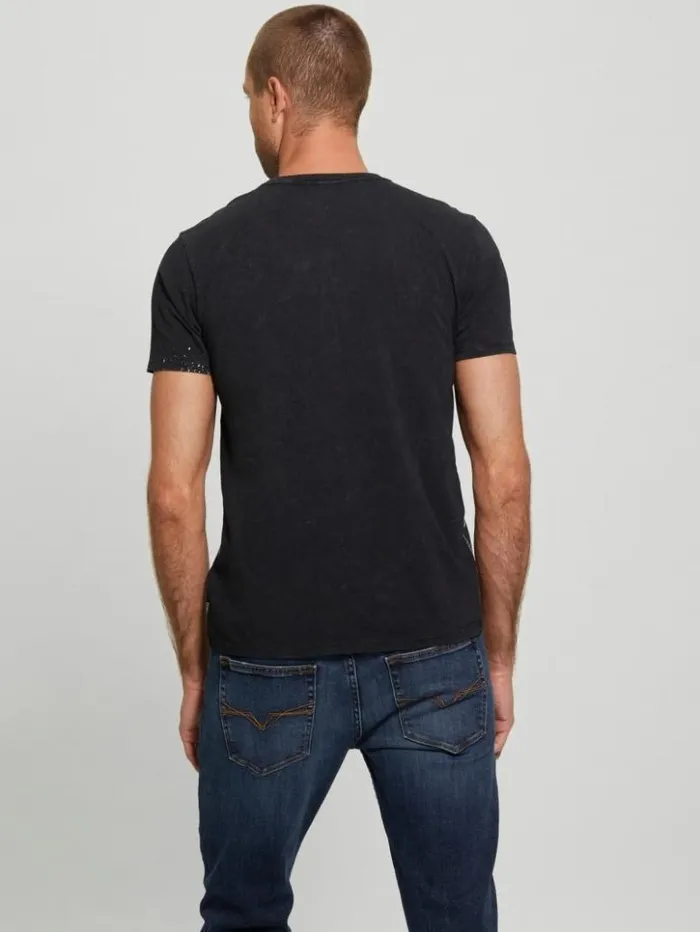 Men GUESS TShirts and Tanks Bandana Border Tee Jet Black Multi