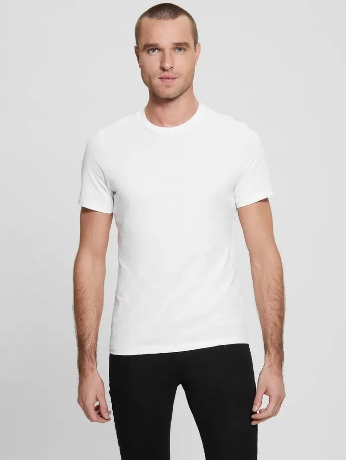 Men GUESS TShirts and Tanks Eco Aidy Tee Pure White