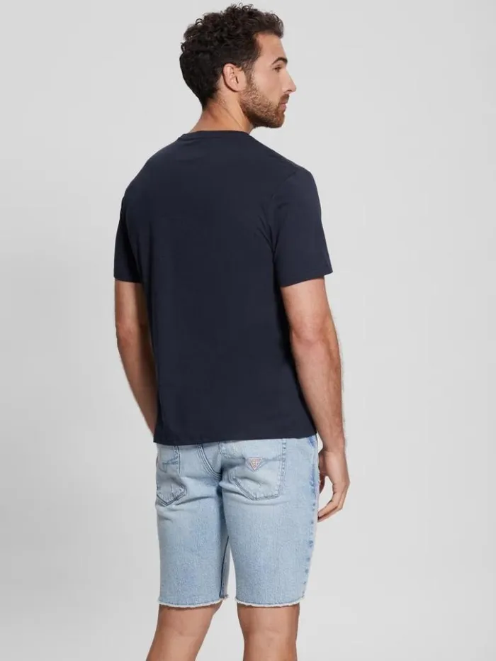 Men GUESS TShirts and Tanks Eco Embossed Logo Tee Bleu lgant