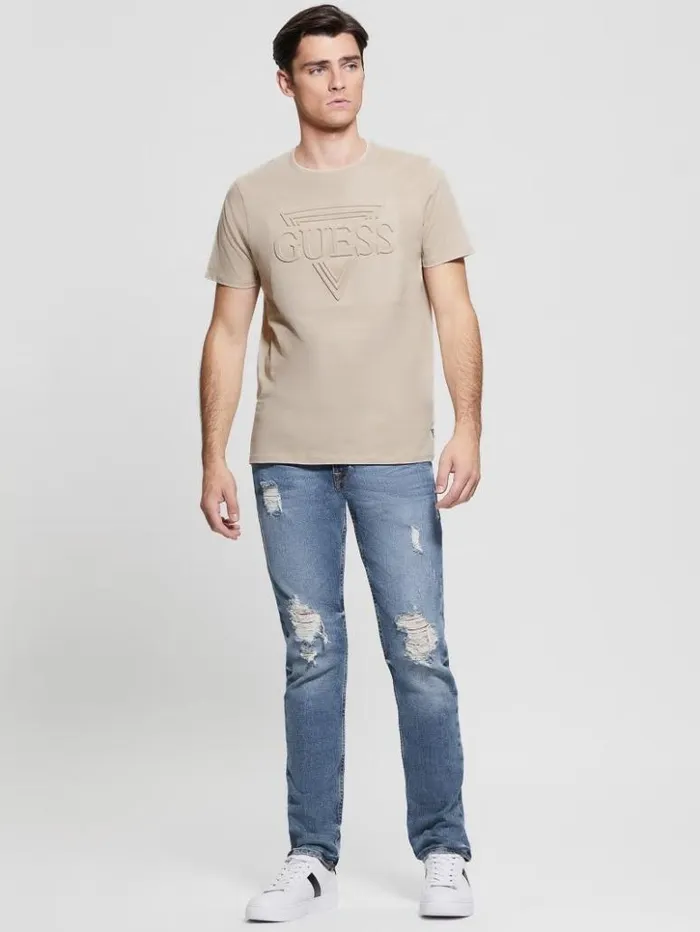 Men GUESS TShirts and Tanks Eco Embossed Logo Tee Nomad