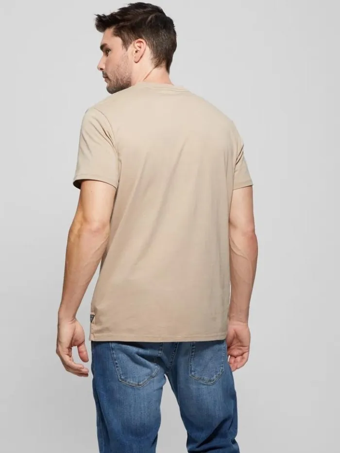 Men GUESS TShirts and Tanks Eco Signature Tee Neutral Sand