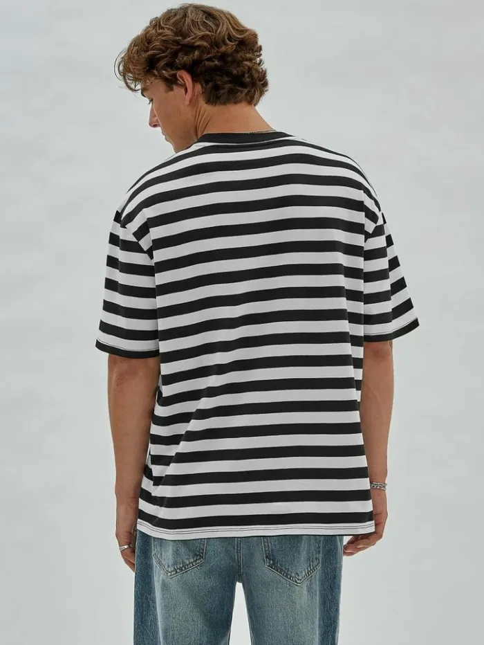 Men GUESS TShirts and Tanks GUESS Originals Eco Simple Stripe Tee Jet Black Multi Men GUESS TShirts and Tanks GUESS Originals Eco Simple Stripe Tee Jet Black Multi