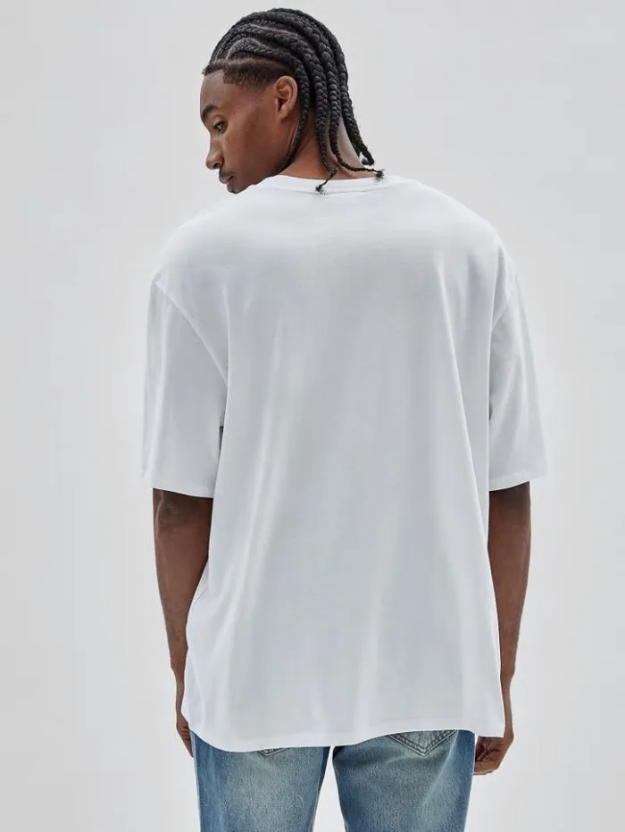 Men GUESS TShirts and Tanks GUESS Originals Eco Sunset Logo Tee Pure White