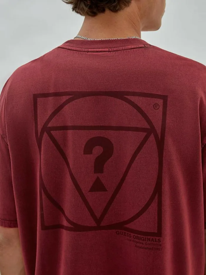 Men GUESS TShirts and Tanks GUESS Originals Signature Tee Grape Violet Multi Men GUESS TShirts and Tanks GUESS Originals Signature Tee Grape Violet Multi
