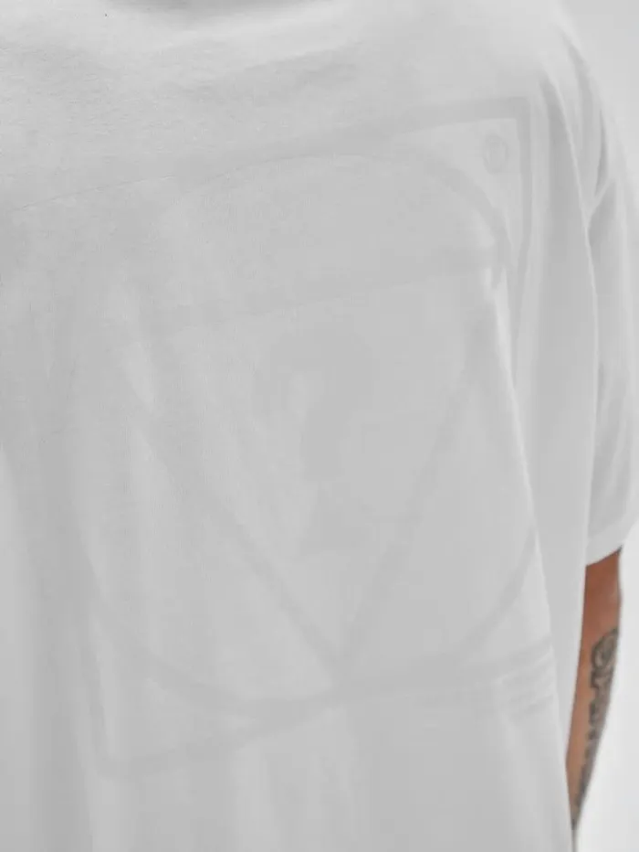 Men GUESS TShirts and Tanks GUESS Originals Triangle Logo Tee White Peaks