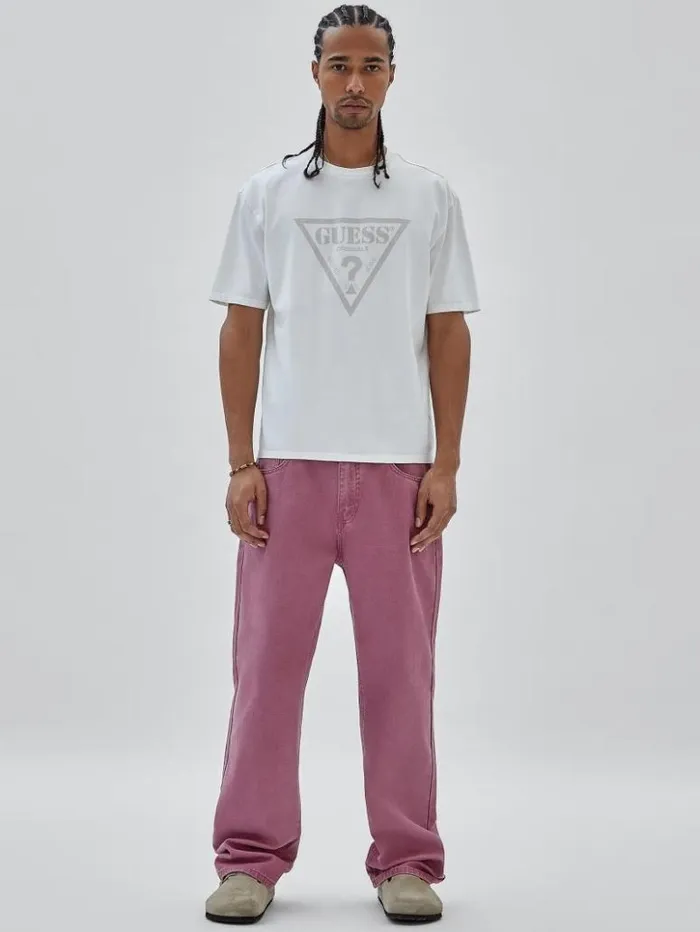 Men GUESS TShirts and Tanks GUESS Originals Triangle Tee Sandy Shore Multi