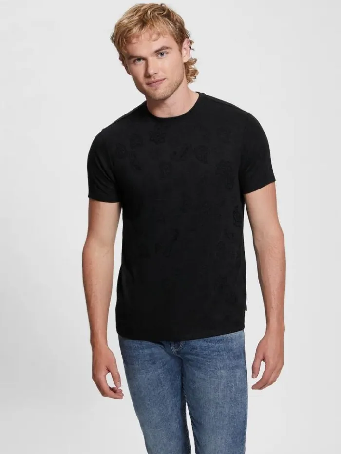 Men GUESS TShirts and Tanks Paisley Tee Black