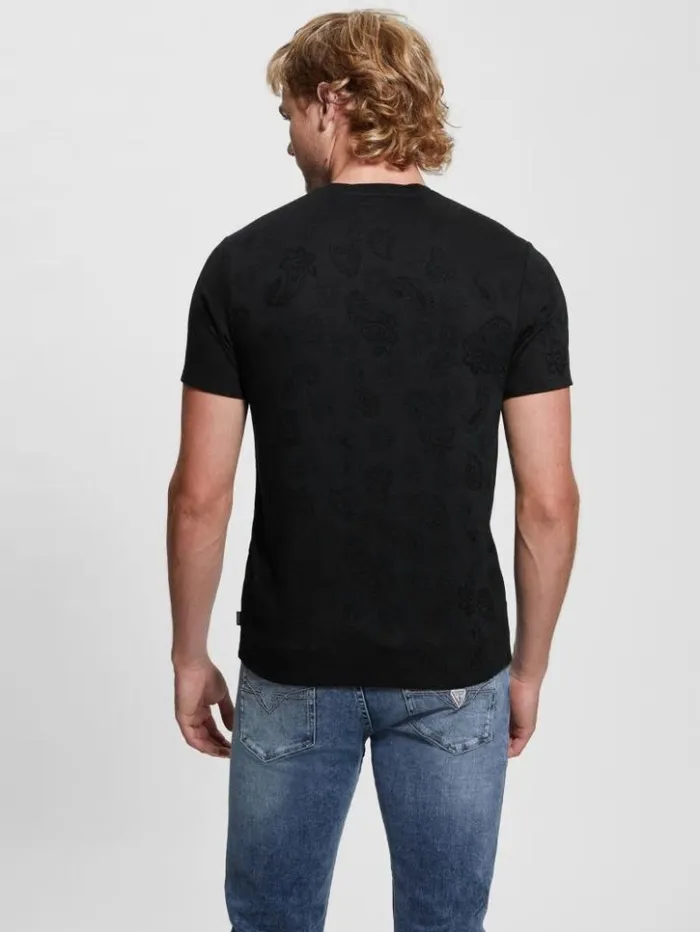 Men GUESS TShirts and Tanks Paisley Tee Black
