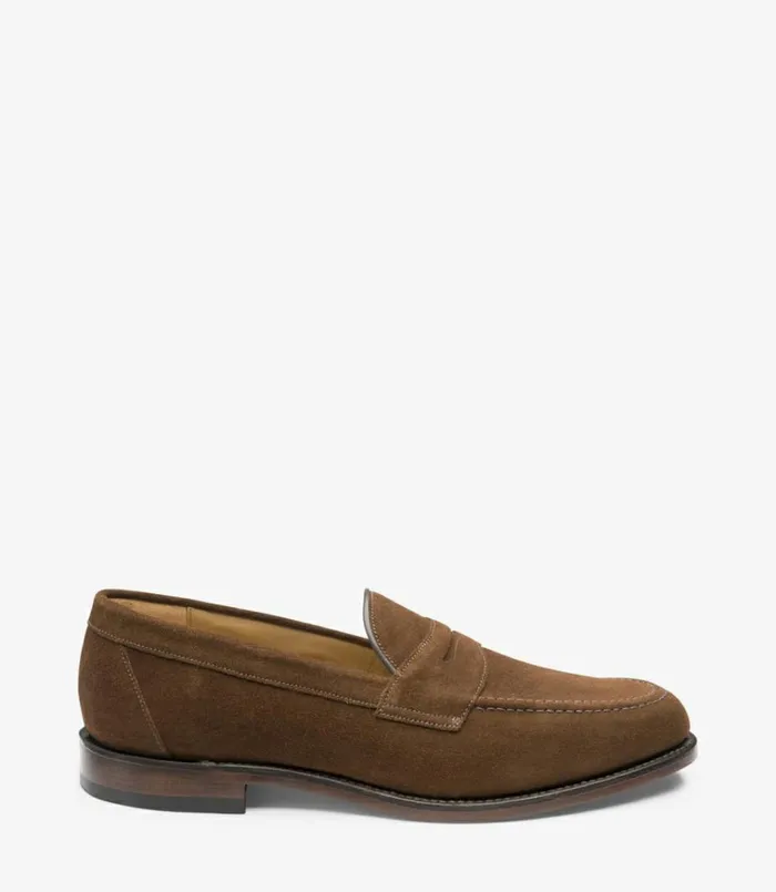 Men Imperial Brown Suede Loake Loafers