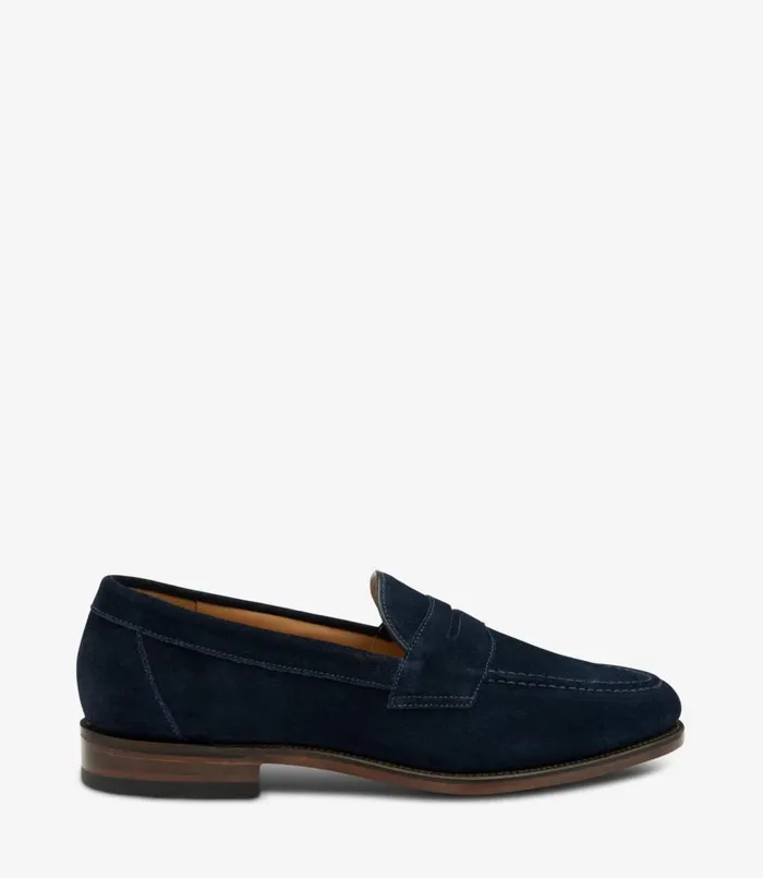 Men Imperial Navy Suede Loake Loafers