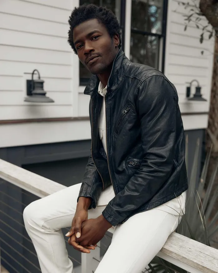 Men Jackets and Outerwear Billy Reid Blake Jacket Black