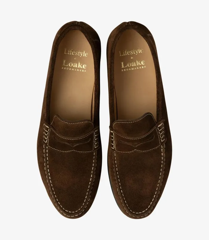 Men Jefferson Brown Suede Loake Loafers Men Jefferson Brown Suede Loake Loafers