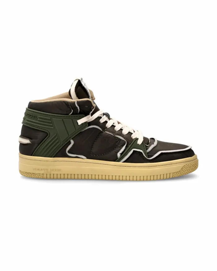 Men La Grande Sneakers Khaki Green Shoes Philippe Model Paris Street