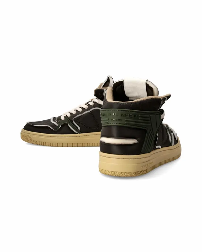Men La Grande Sneakers Khaki Green Shoes Philippe Model Paris Street