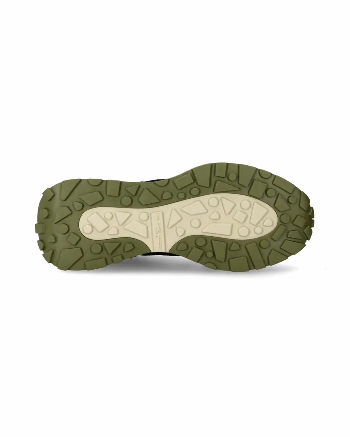 Men Men039s Antibes LowTop Sneakers In Nylon And Leather Military Black Philippe Model Paris Running