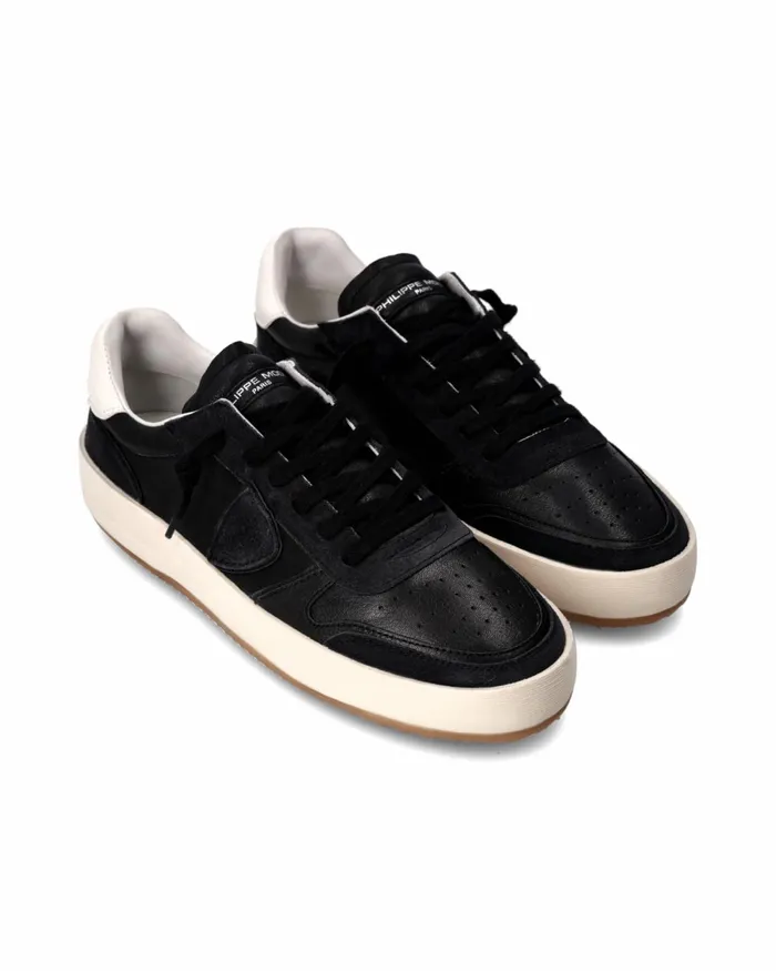 Men Nice Sneakers Black Shoes For Man Paris PM Philippe Model Paris Casual