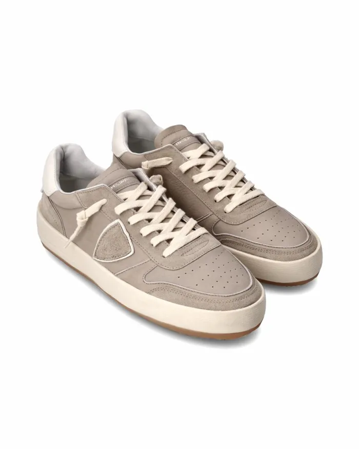 Men Nice Sneakers Gray Shoes Philippe Model Paris Casual