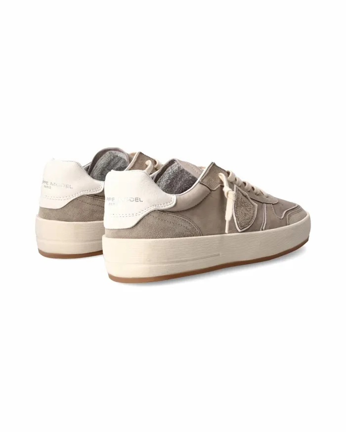 Men Nice Sneakers Gray Shoes Philippe Model Paris Casual