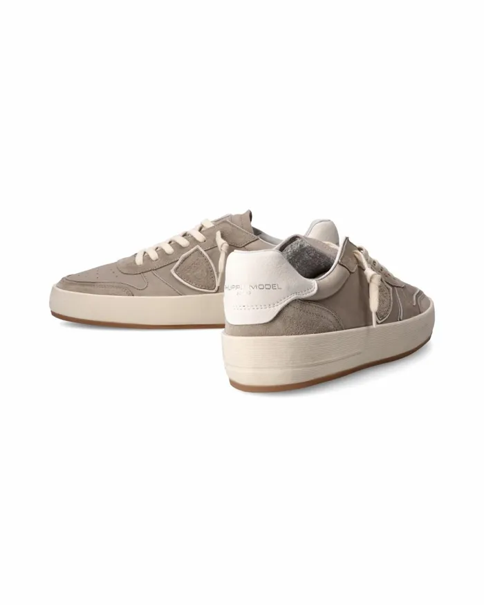 Men Nice Sneakers Gray Shoes Philippe Model Paris Casual