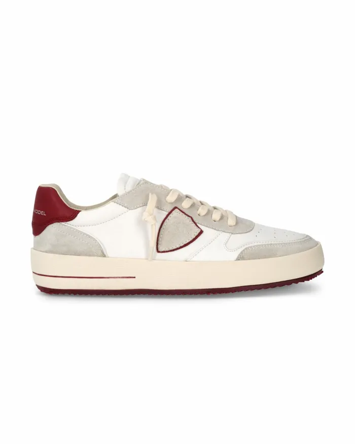 Men Nice Sneakers WhiteBordeaux Shoes Philippe Model Paris Casual
