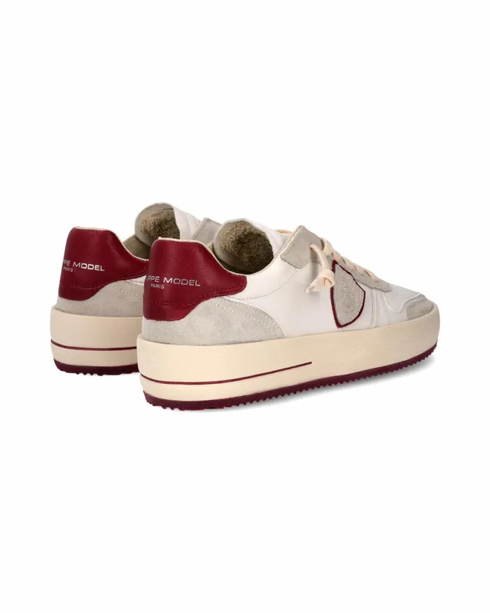 Men Nice Sneakers WhiteBordeaux Shoes Philippe Model Paris Casual