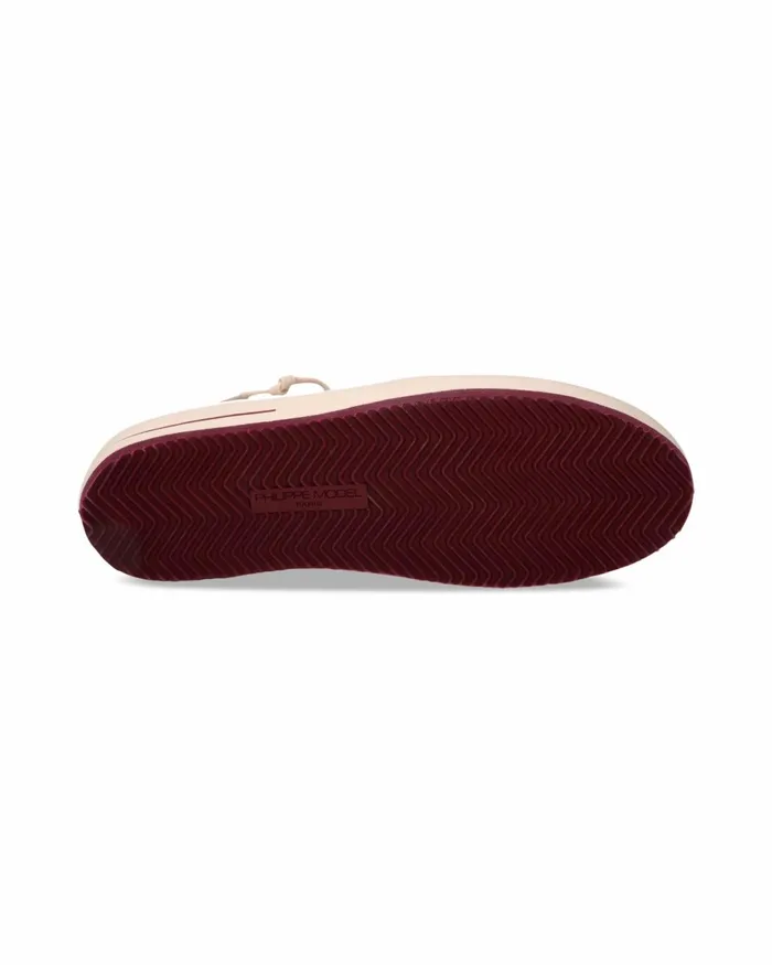 Men Nice Sneakers WhiteBordeaux Shoes Philippe Model Paris Casual