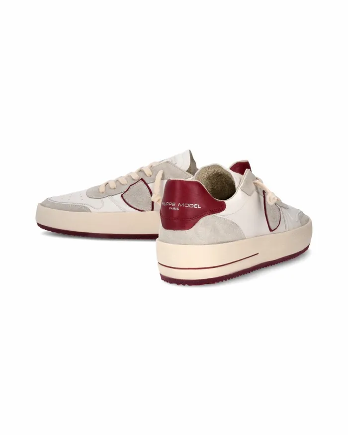 Men Nice Sneakers WhiteBordeaux Shoes Philippe Model Paris Casual