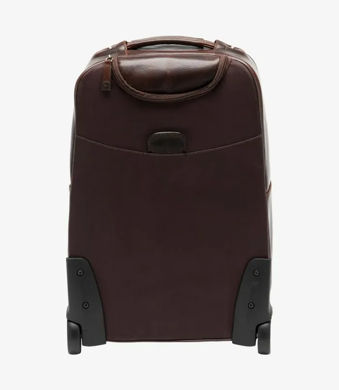 Men Paris Wheeled Suitcase Brown Loake Overnight and Wash Bags