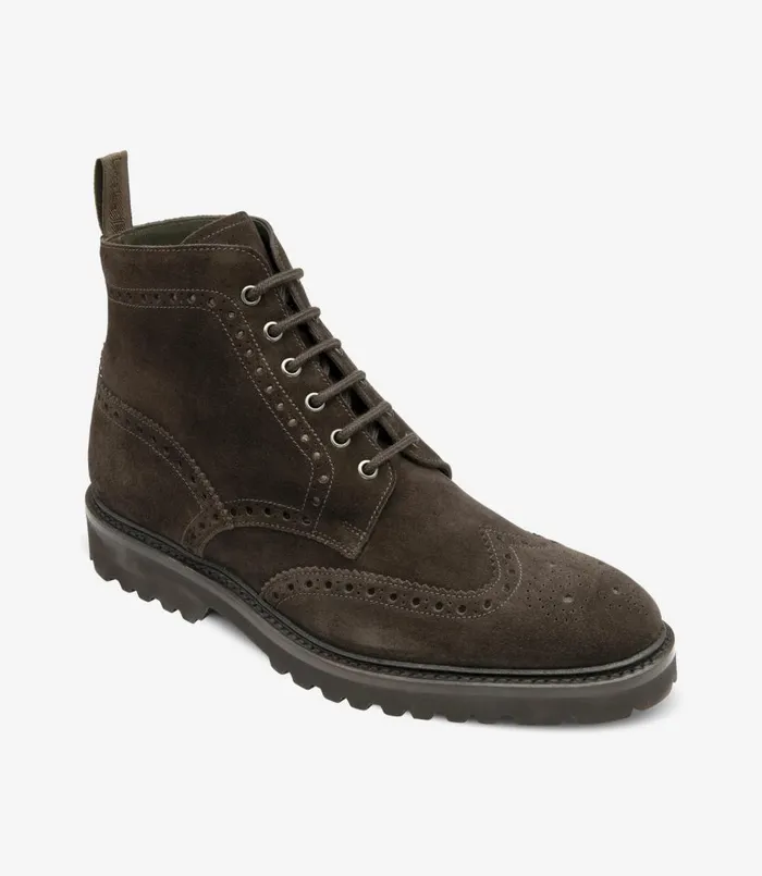 Men Pegasus Dark Brown Suede Loake Boots Men Pegasus Dark Brown Suede Loake Boots