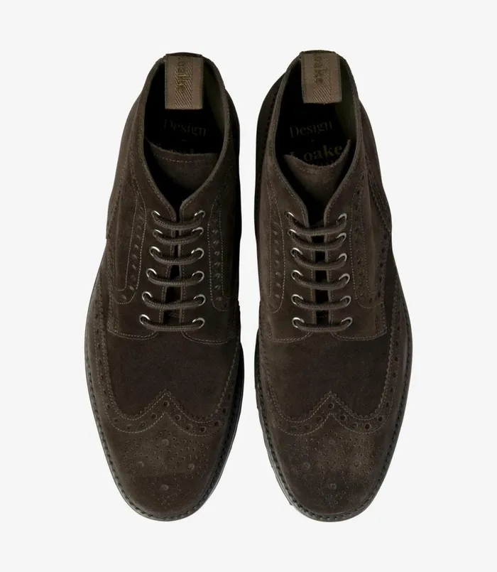 Men Pegasus Dark Brown Suede Loake Boots Men Pegasus Dark Brown Suede Loake Boots