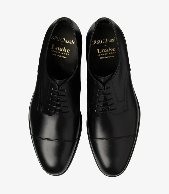 Men Petergate Carbon Black Loake Plain Ties
