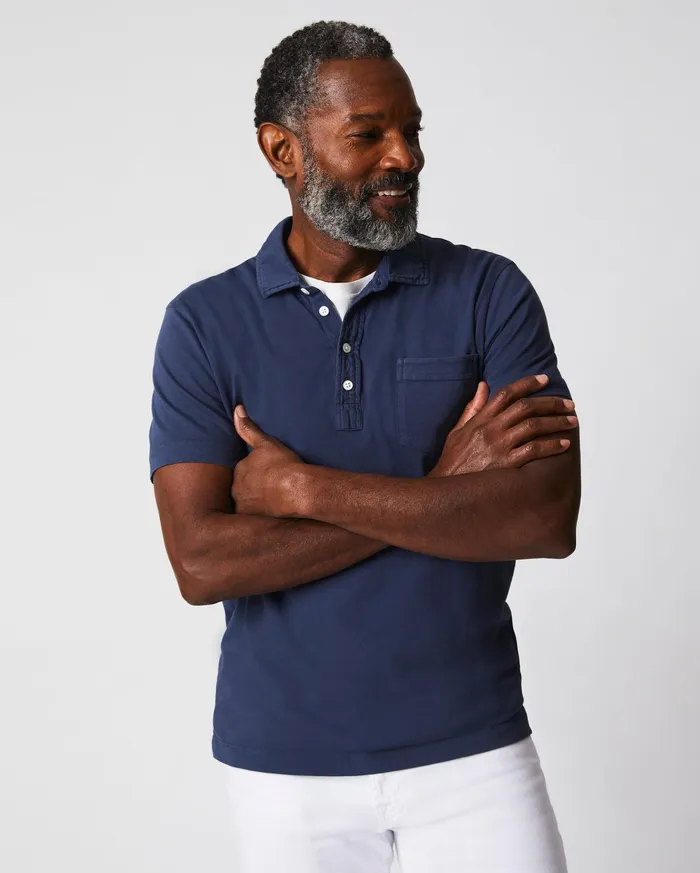 Men Polos Tees and Henleys Billy Reid Pensacola Polo Navy