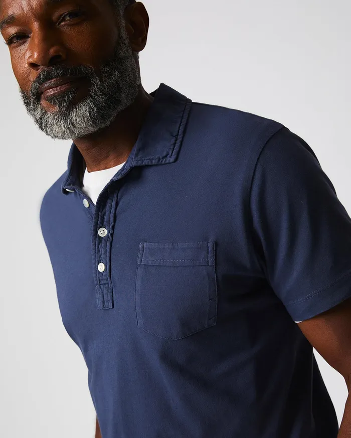 Men Polos Tees and Henleys Billy Reid Pensacola Polo Navy