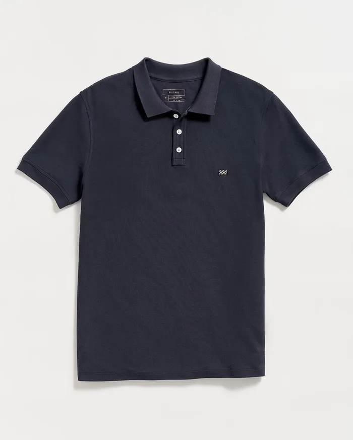 Men Polos Tees and Henleys Billy Reid Pique Polo Navy
