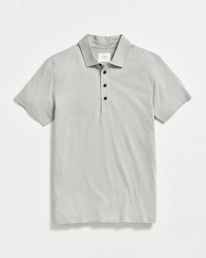 Men Polos Tees and Henleys Billy Reid Stripe Pensacola Polo Light Blue