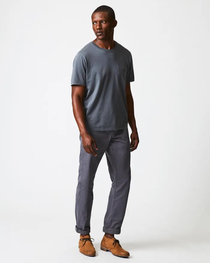 Men Polos Tees and Henleys Billy Reid Washed Tee Black