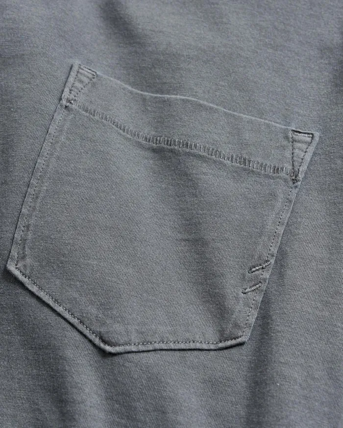Men Polos Tees and Henleys Billy Reid Washed Tee Black