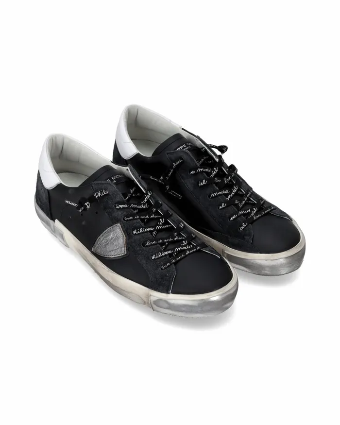 Men Prsx Sneakers BlackSilver Shoes Paris Philippe Model Paris Casual