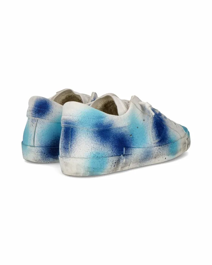 Men Prsx Sneakers White Blue Azure Shoes Philippe Model Paris Casual