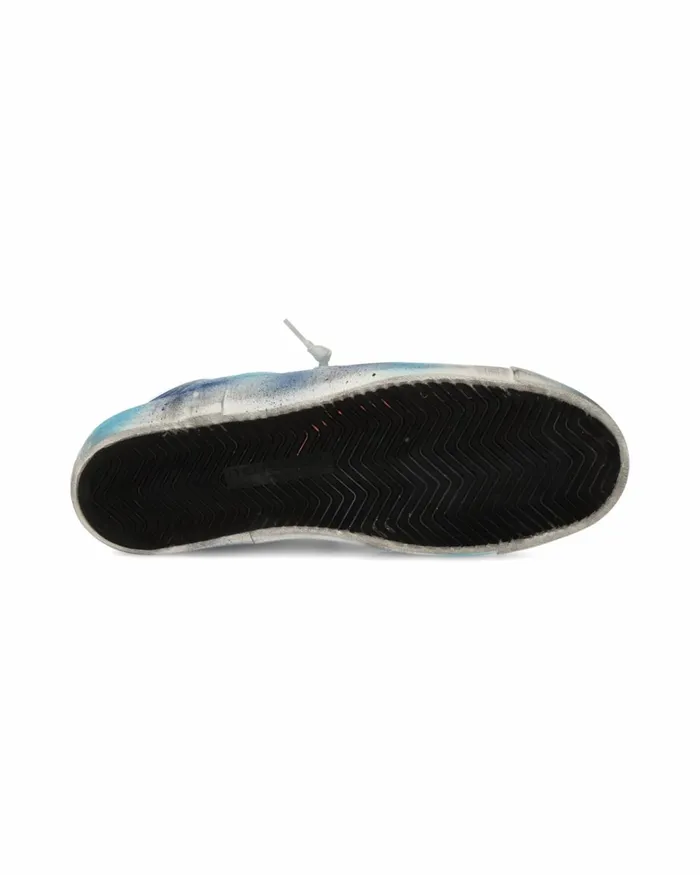 Men Prsx Sneakers White Blue Azure Shoes Philippe Model Paris Casual