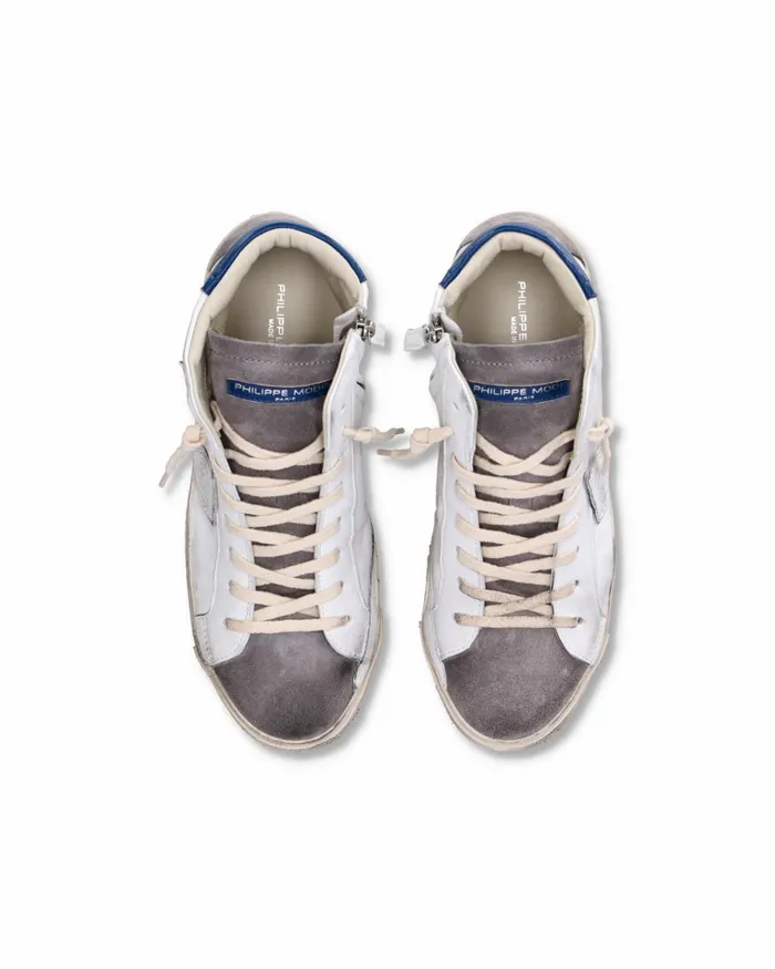 Men Prsx Sneakers WhiteGray Shoes Paris Philippe Model Paris High