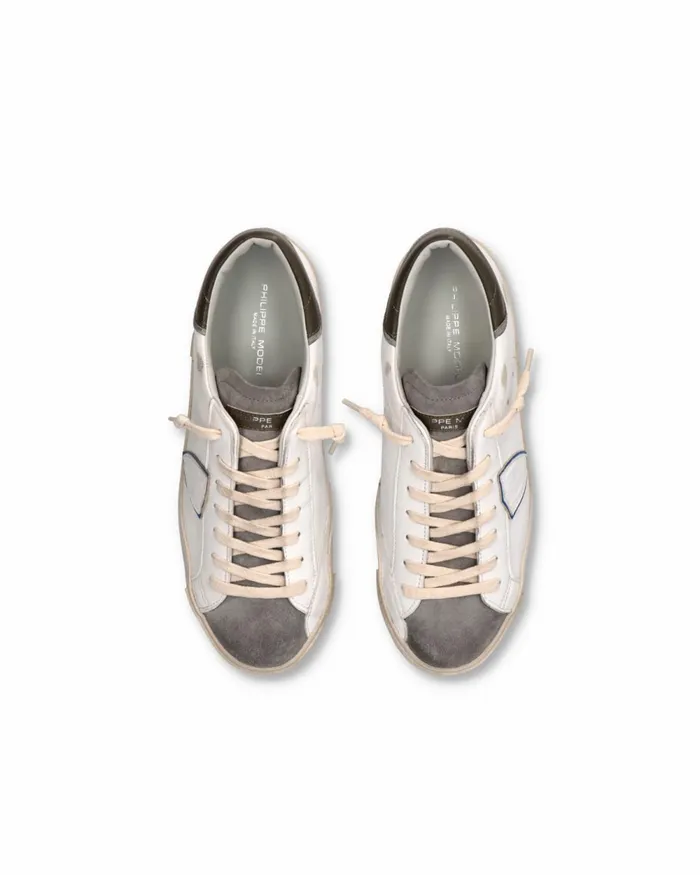 Men Prsx Sneakers WhiteGray Shoes Philippe Model Paris Casual