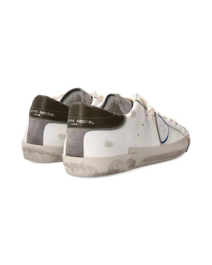 Men Prsx Sneakers WhiteGray Shoes Philippe Model Paris Casual