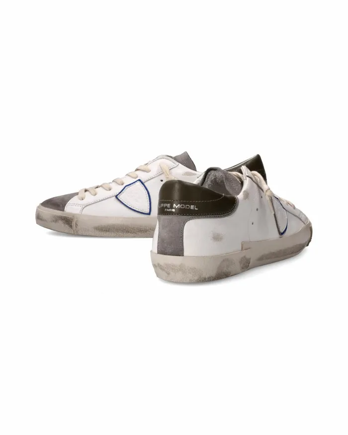 Men Prsx Sneakers WhiteGray Shoes Philippe Model Paris Casual