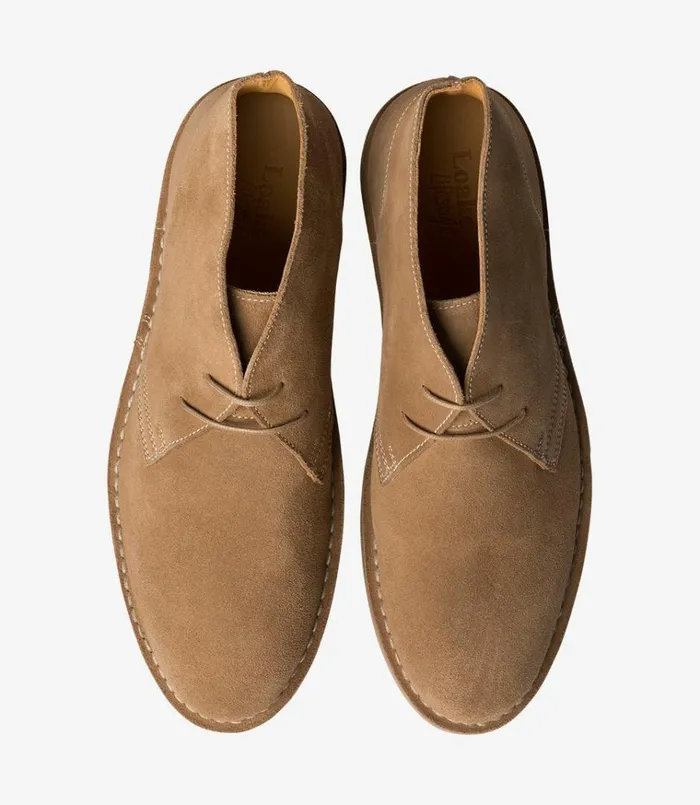 Men Sahara Tan Suede Loake Derby Boots Men Sahara Tan Suede Loake Derby Boots