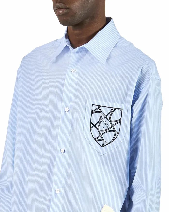 Men Shirt 8211 Blue Paris Philippe Model Paris TShirts And Shirts