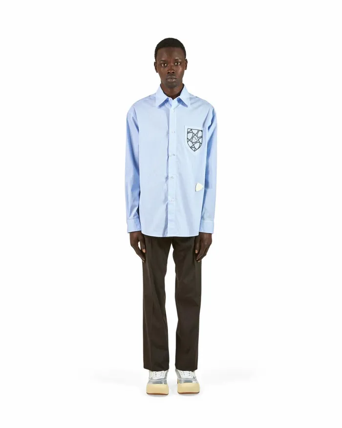 Men Shirt 8211 Blue Paris Philippe Model Paris TShirts And Shirts