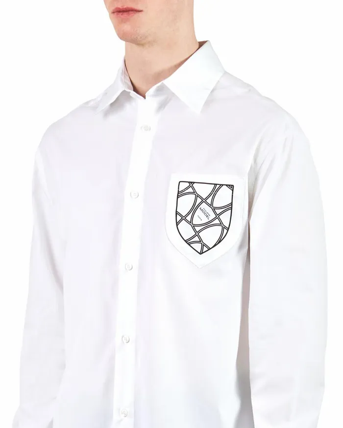 Men Shirt 8211 White Paris Philippe Model Paris TShirts And Shirts
