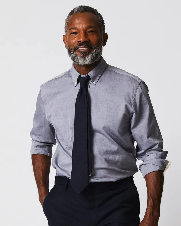 Men Shirting Billy Reid Arnie Oxford Shirt Light Grey